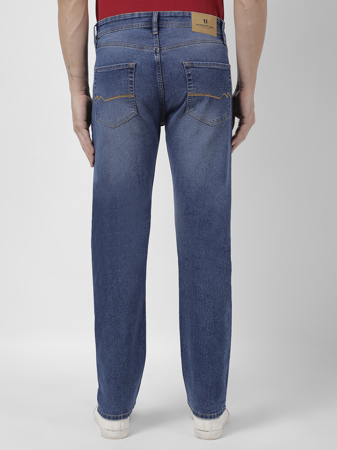 Numero Uno Men Faded Blue Jeans